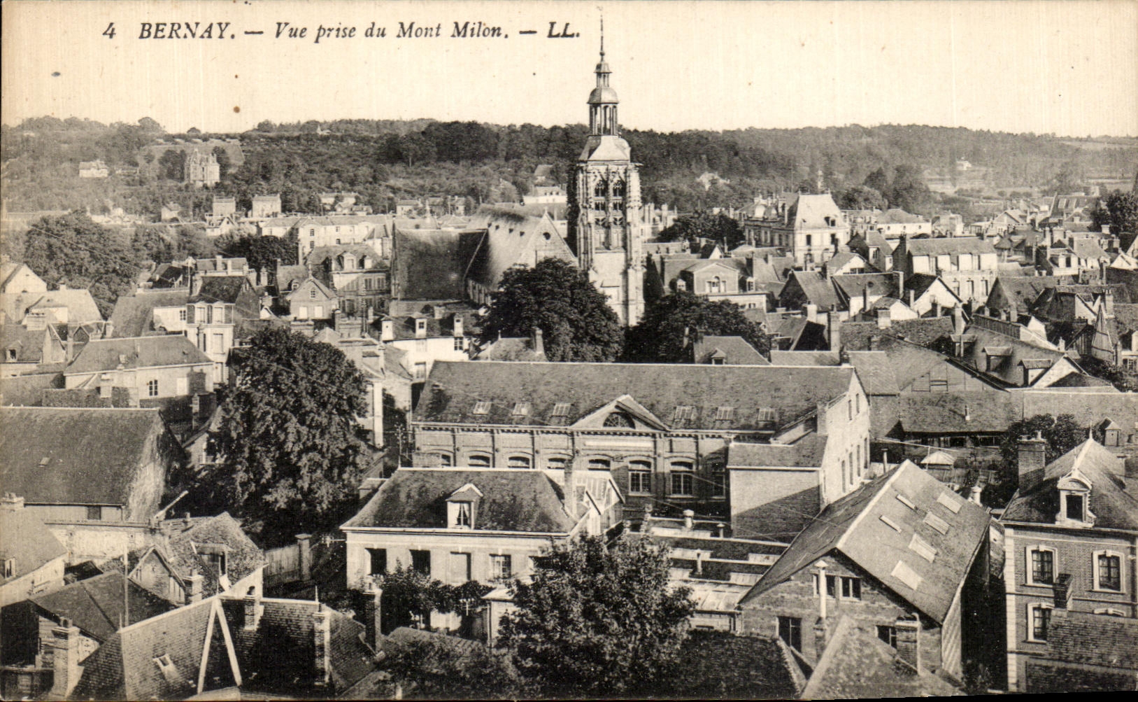 CPA Bernay Seen from of the Milon Mount