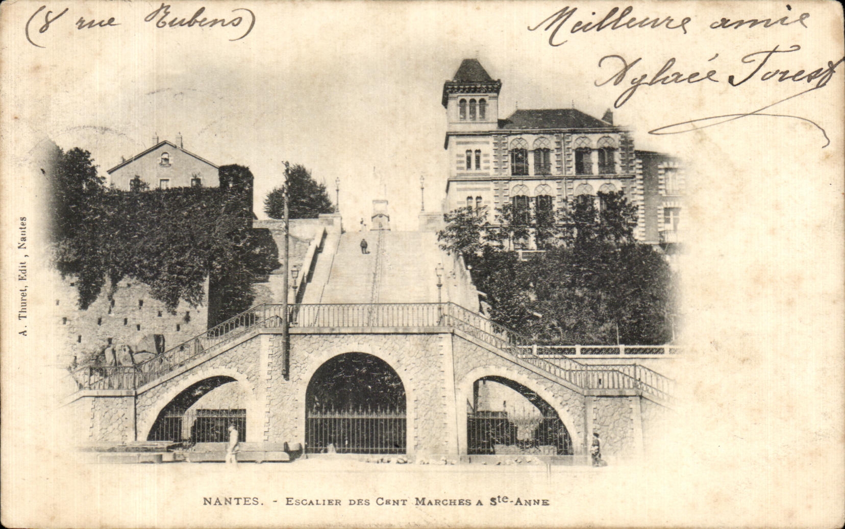 CPA Nantes Staircase Of the Hundred Markets