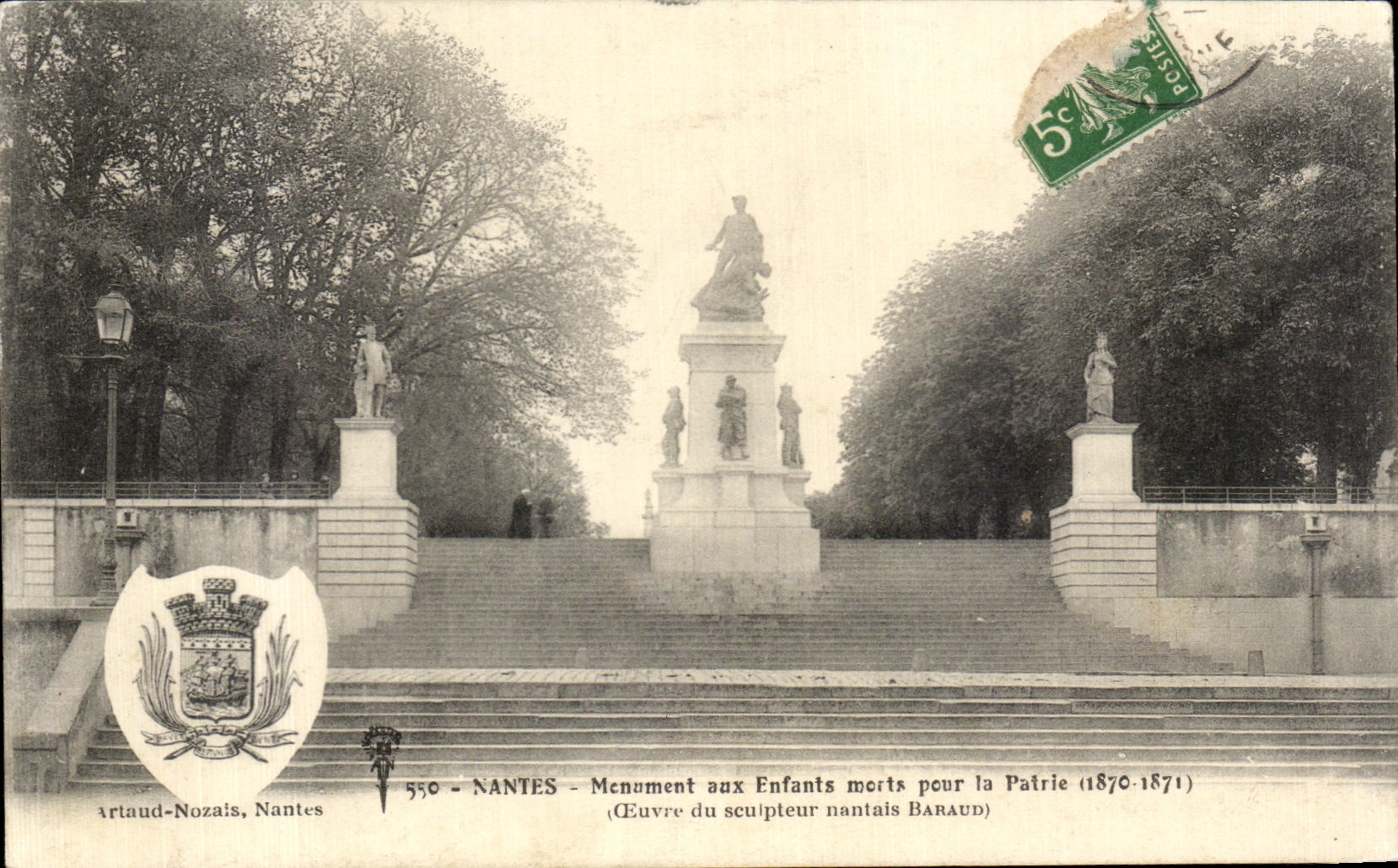 CPA Nantes Menument with the Dead children For the Fatherland
