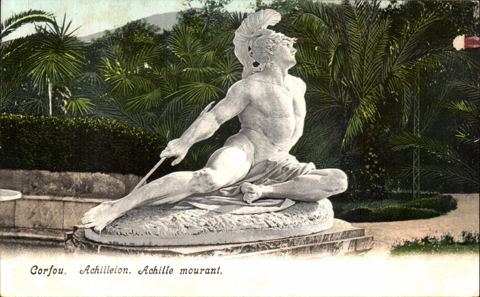 CPA Greece Greece Corfou Achilleion dying Achilles