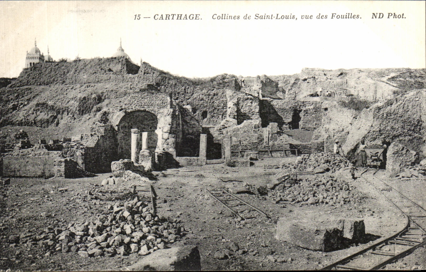 CPA Tunisie Carthage Collines de Saint Louis vue des Fouilles
