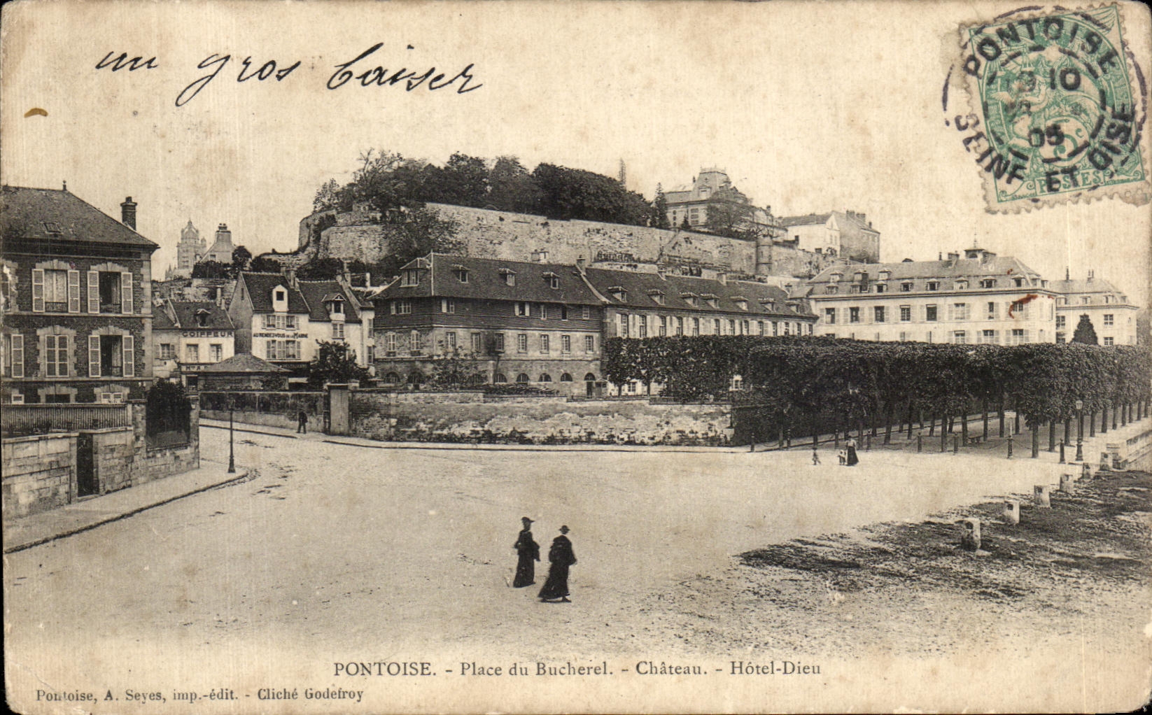 CPA Pontoise Places of Bucherel Castle Hotel God