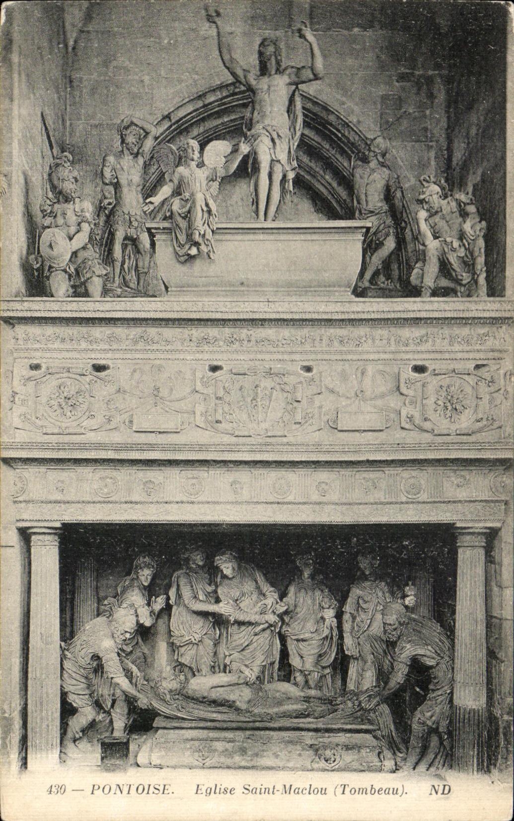 CPA Pontoise Church Saint Maclou Tomb