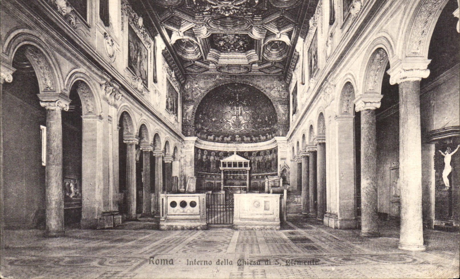CPA Roma Interno della Chiesa di S Clemente