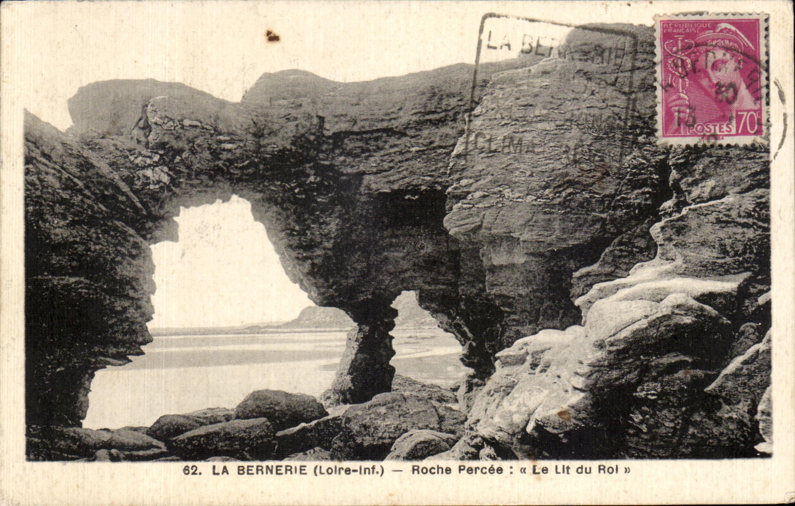 CPA Bernerie (the Loire Inf) Bored Rock Bed of the King