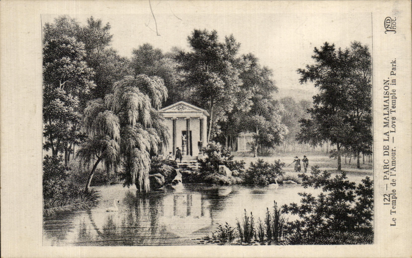 CPA Parc De La Malmaison Le Temple de I Amour Love Temple in Park