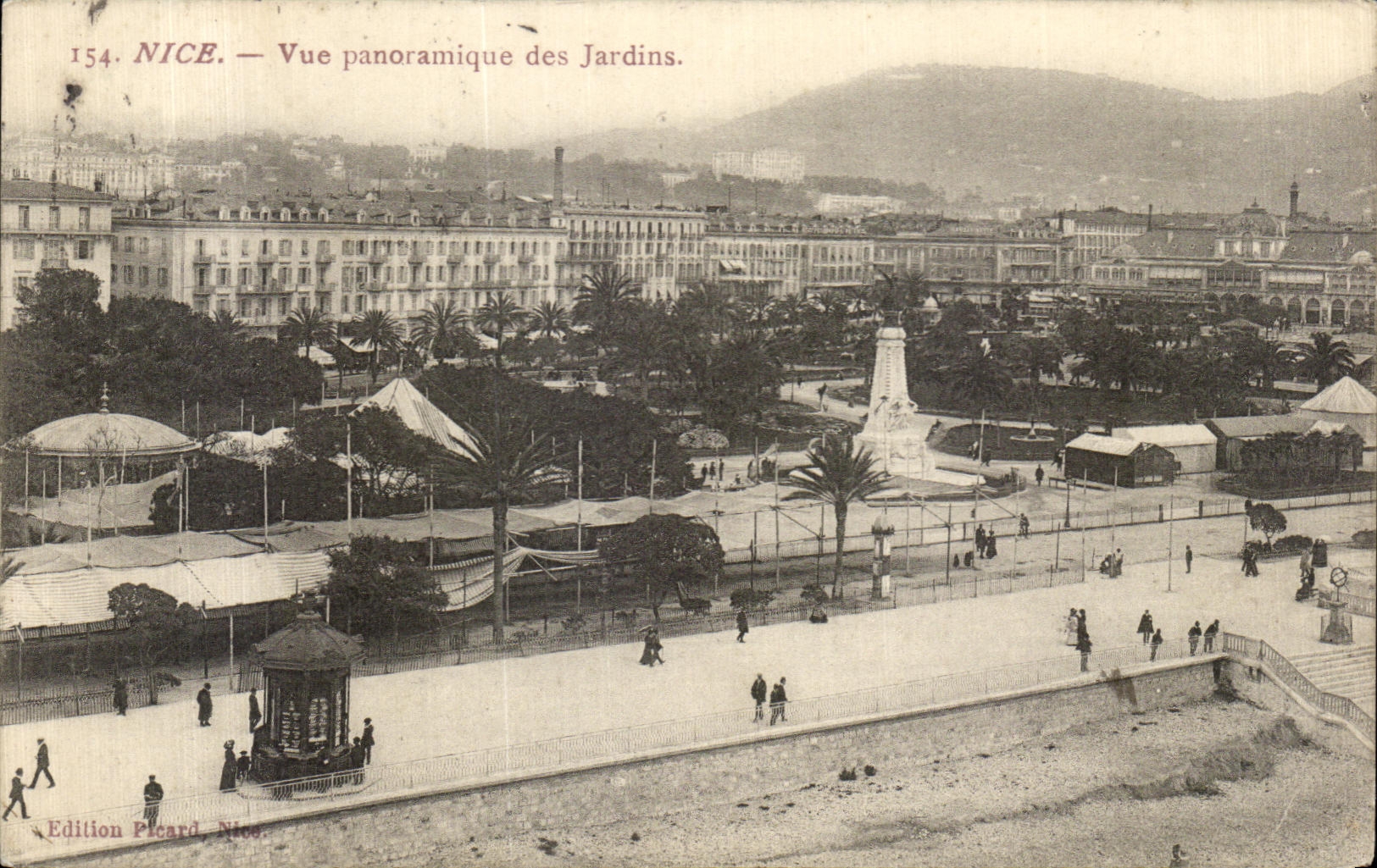 CPA Nice Panoramic View of the Gardens