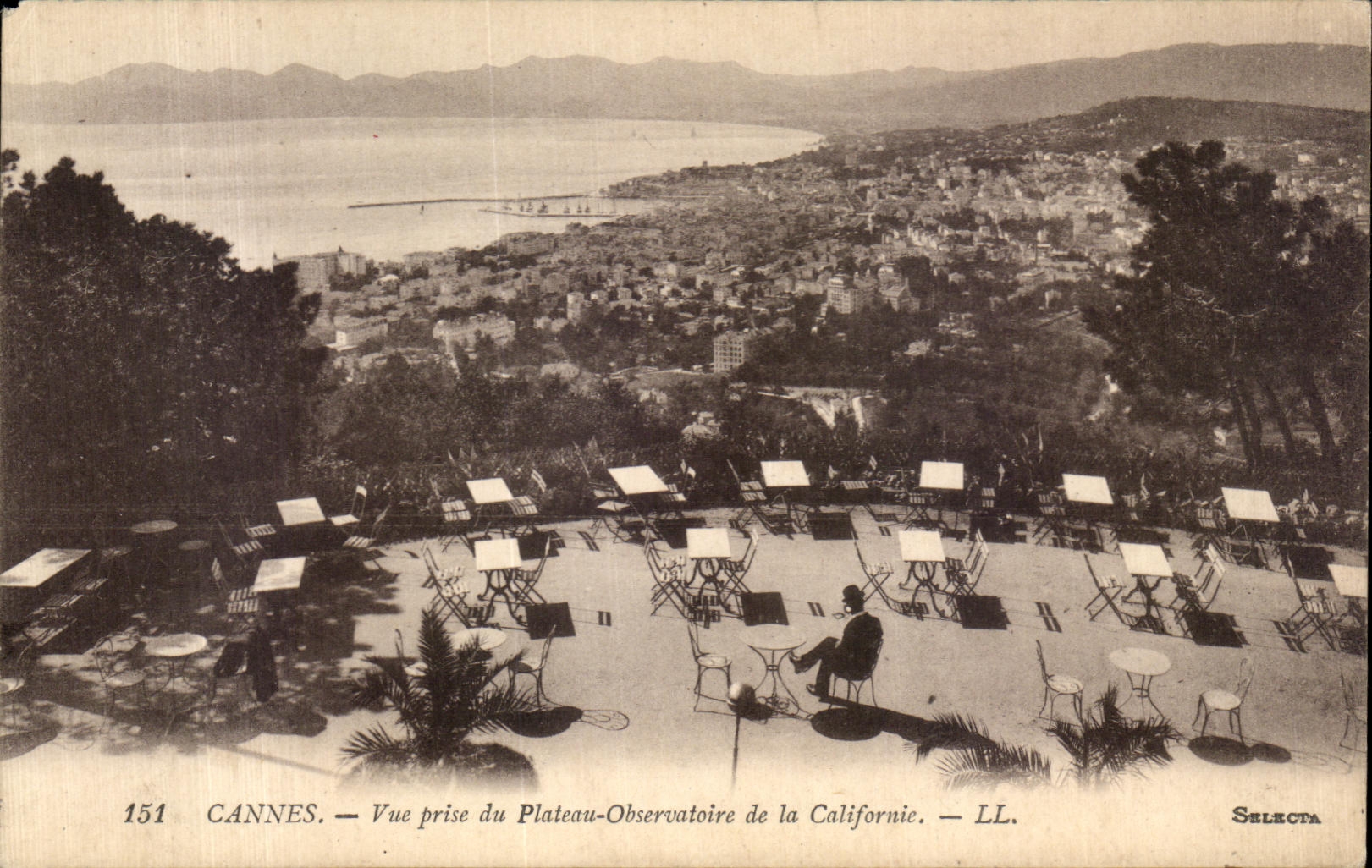 CPA Cannes Seen from of the Plate Observatory of California