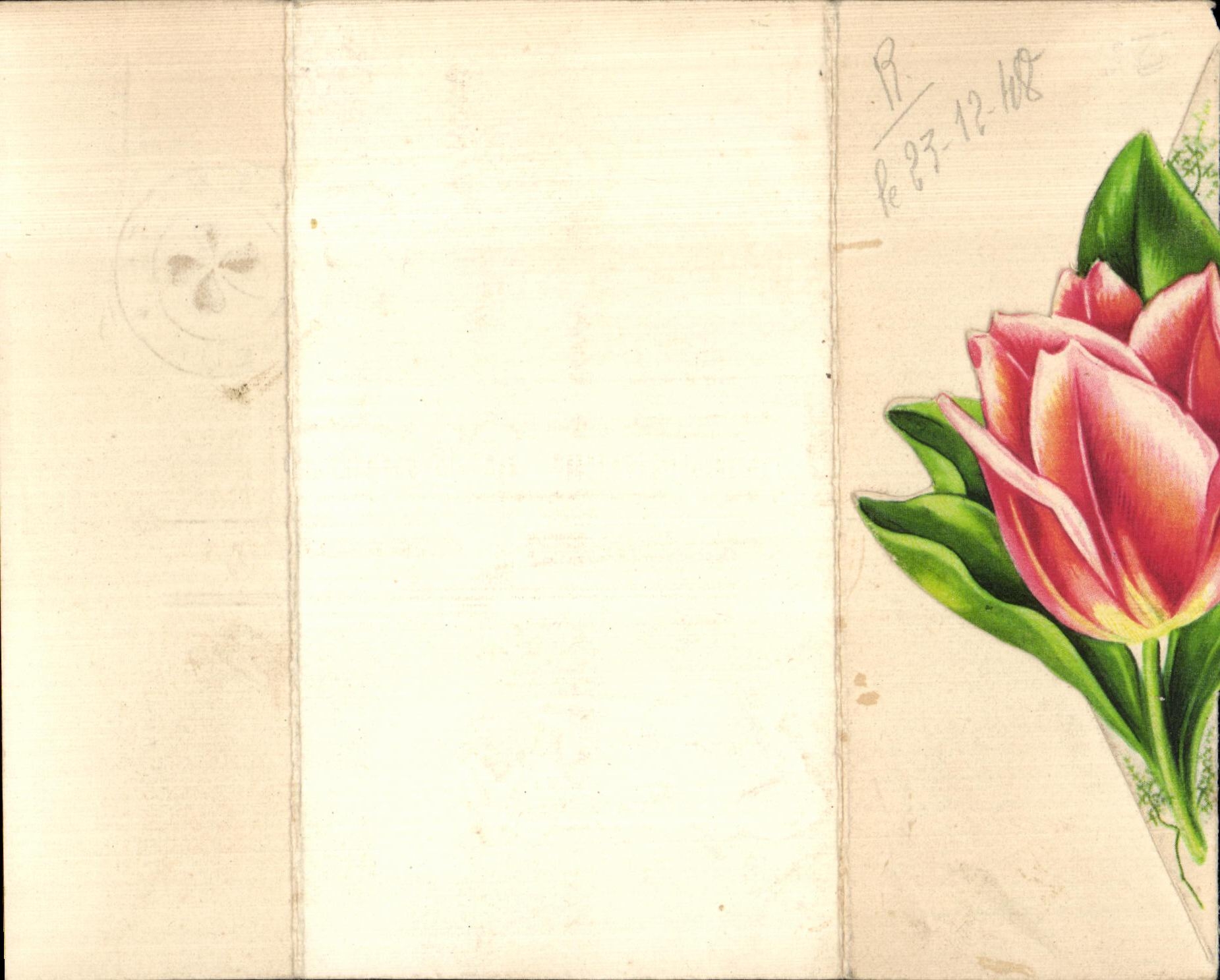 CPA Fantaisie Fleur Telegramme de bonheur 