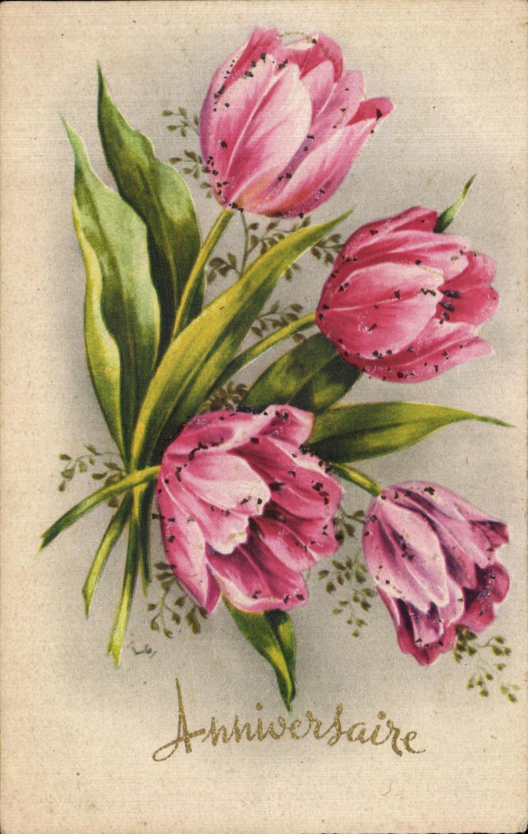 CPA Fantasy Flower Birthday