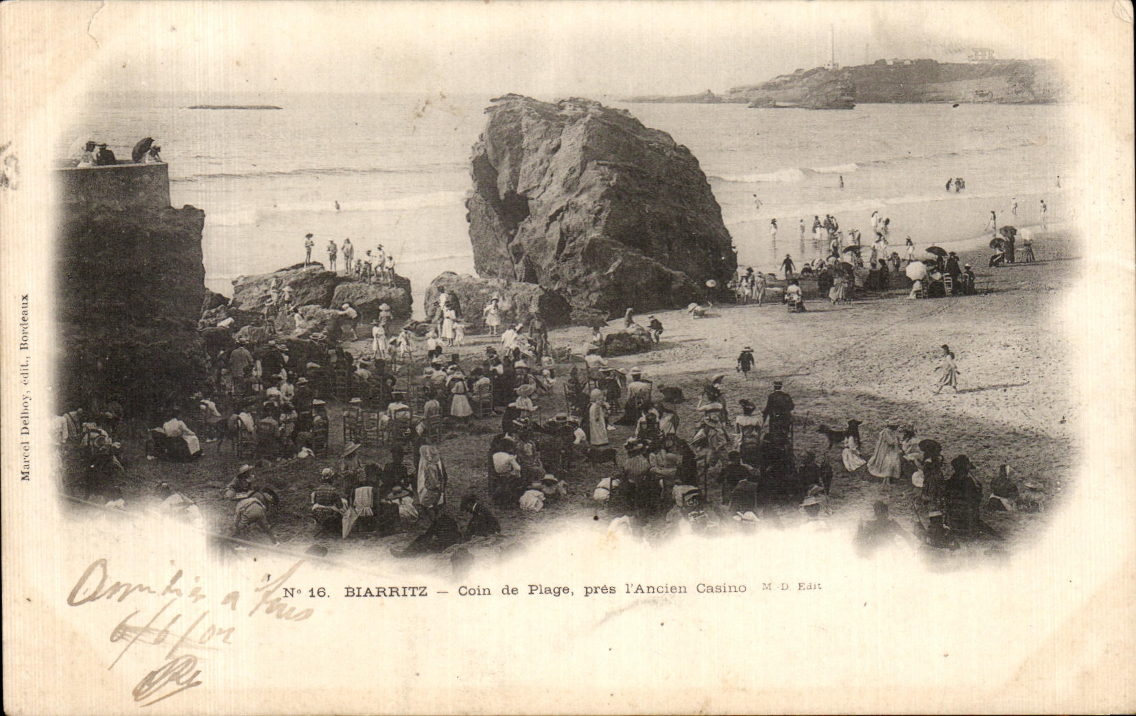 CPA Biarritz Corner of Beach close Old Casino