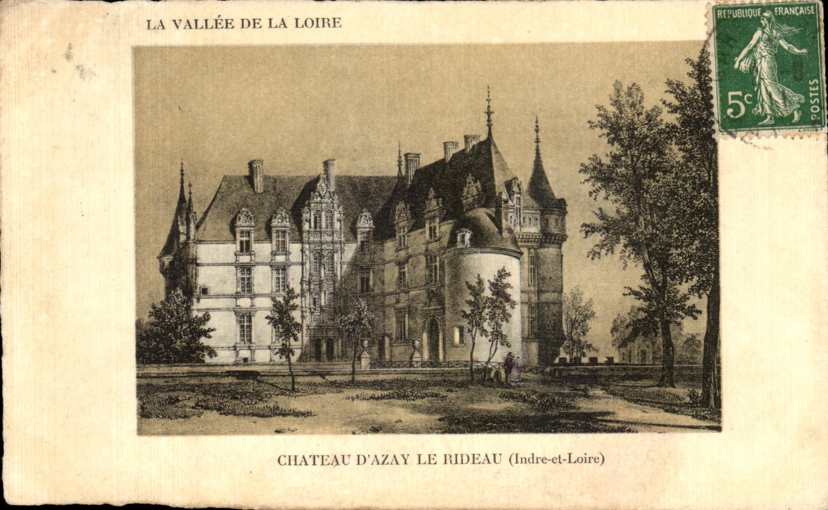 Castillo Azay de CPA la cortina (Indre y el Loire)