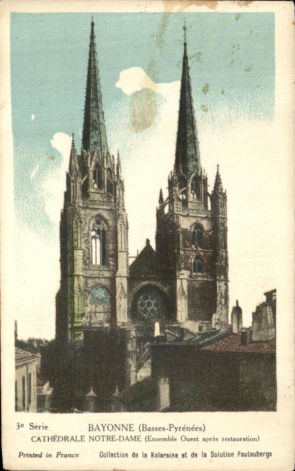 CPA Bayonne (Basses Pyrenees) Cathedrale Notre Dame (Ensemble Ouest apres restauration)