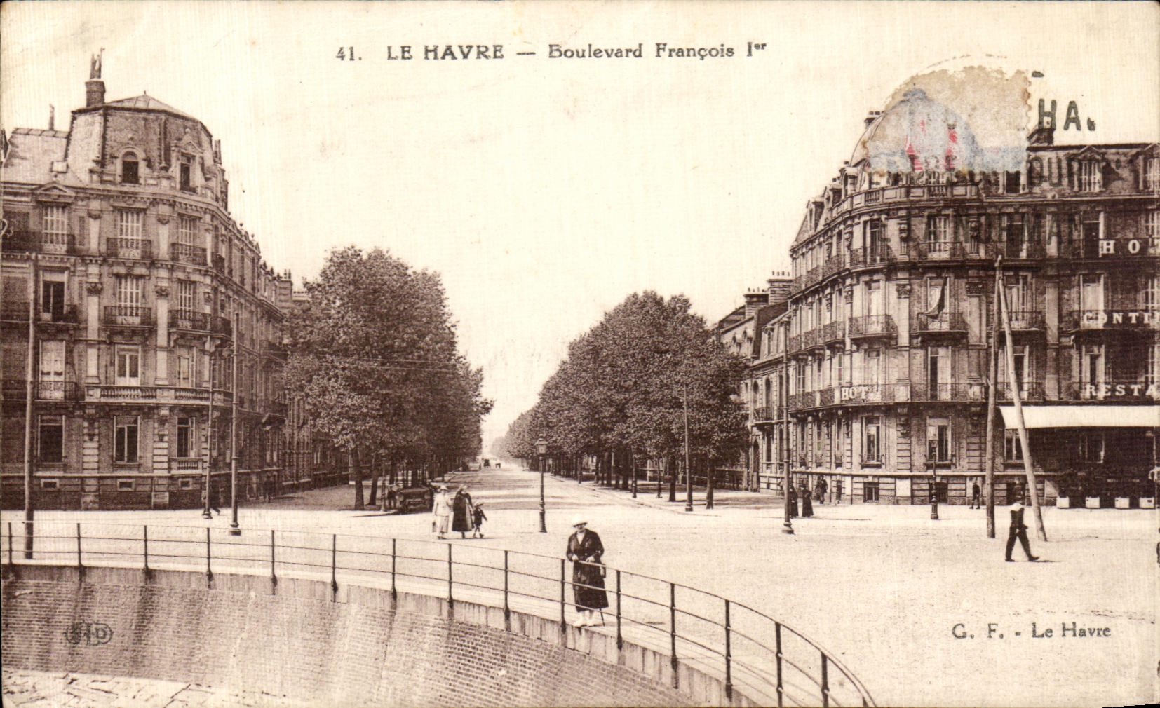 CPA para cortarla bulevar 1r de Francois