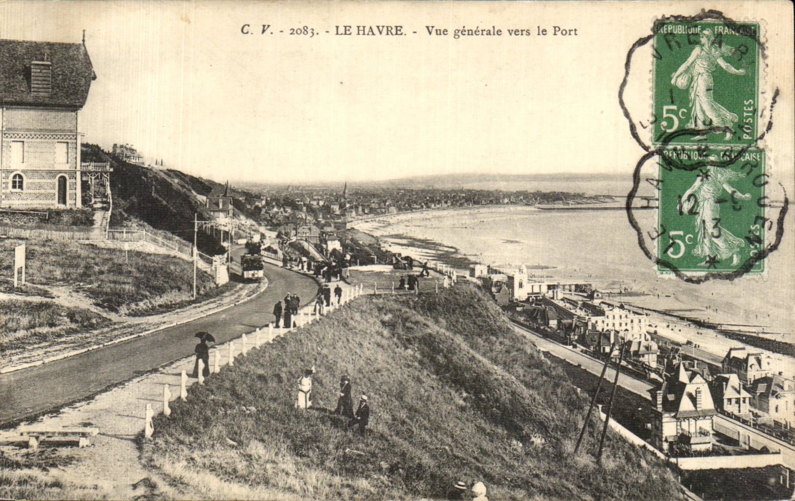 CPA Le Havre Vue generale vers le Pont