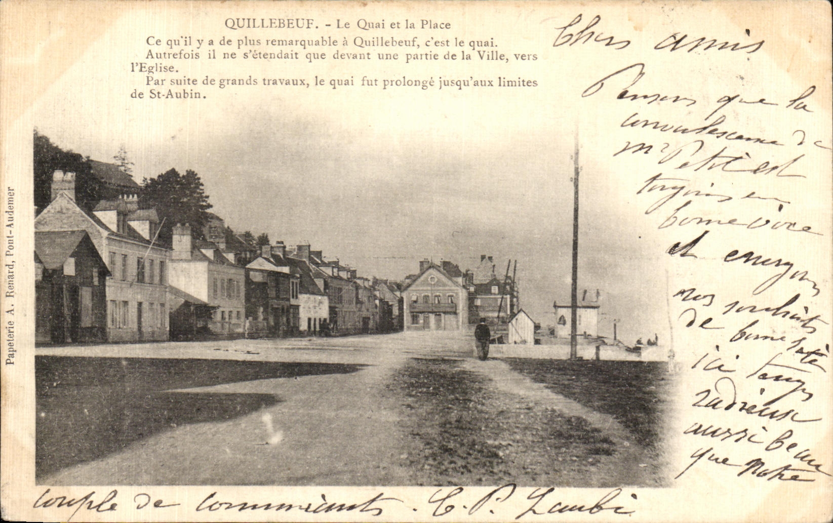 CPA Quillebeuf the Quay and the Place