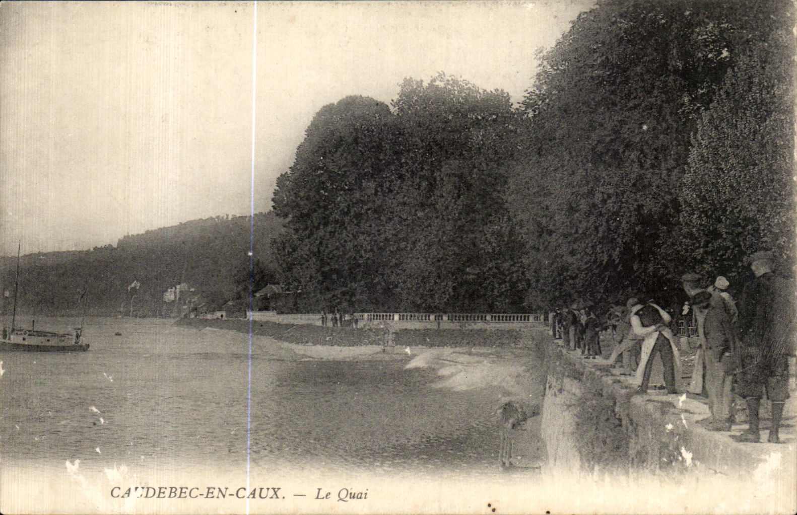CPA Caudebec en Caux Le Quai