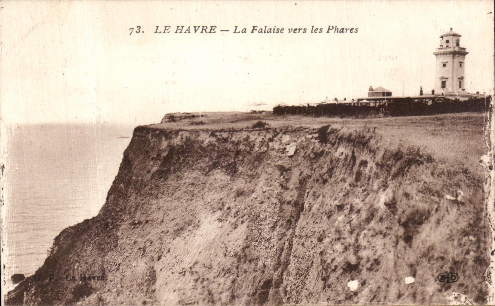CPA Le Havre el acantilado hacia los faros