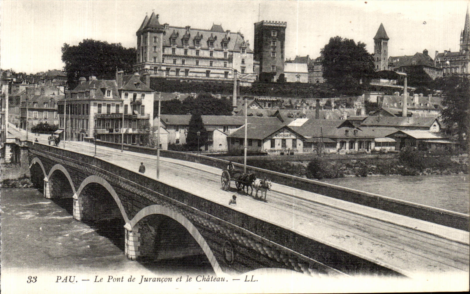 CPA Pau the Bridge of Jurancon and the Castle