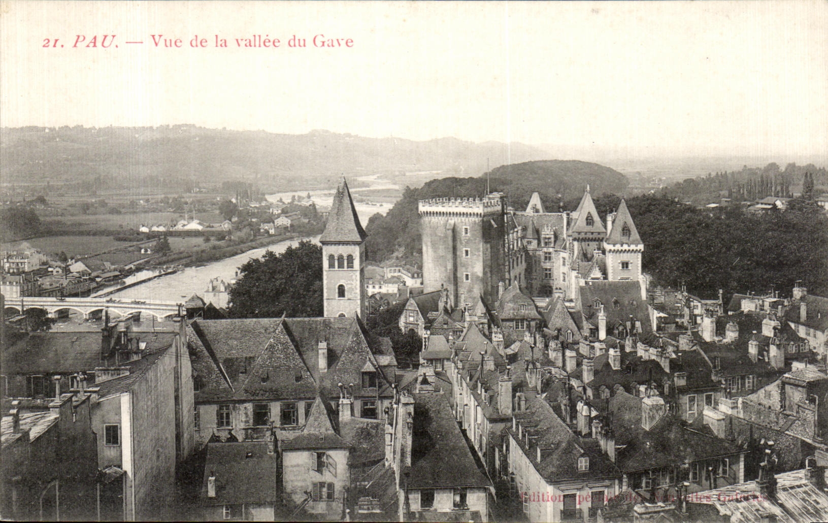 CPA Pau Seen of the Valley of Gave