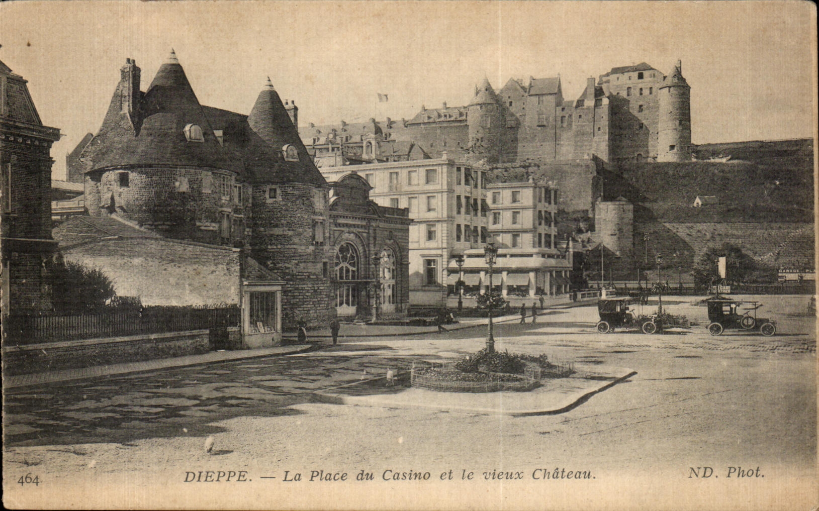 CPA Dieppe el lugar del casino y del castillo viejo