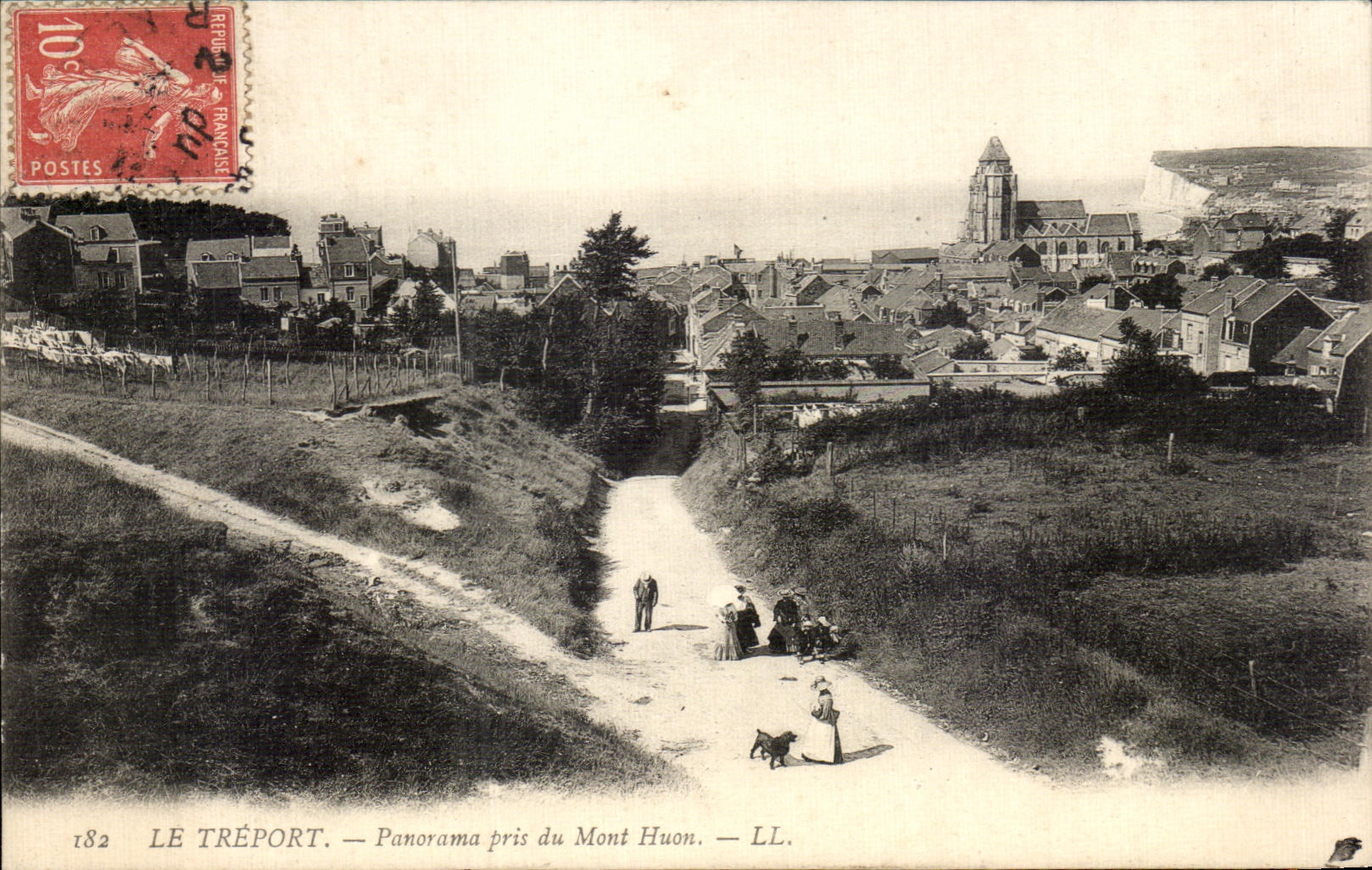 CPA Treport panorama Taken of the Huon mount