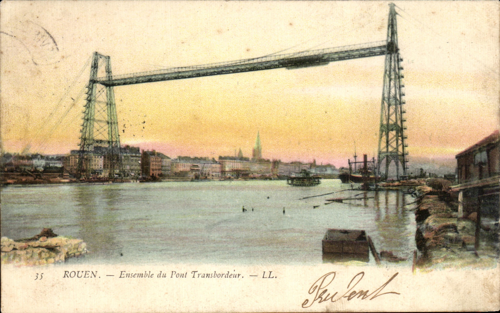 CPA Rouen Together of the Transporter bridge