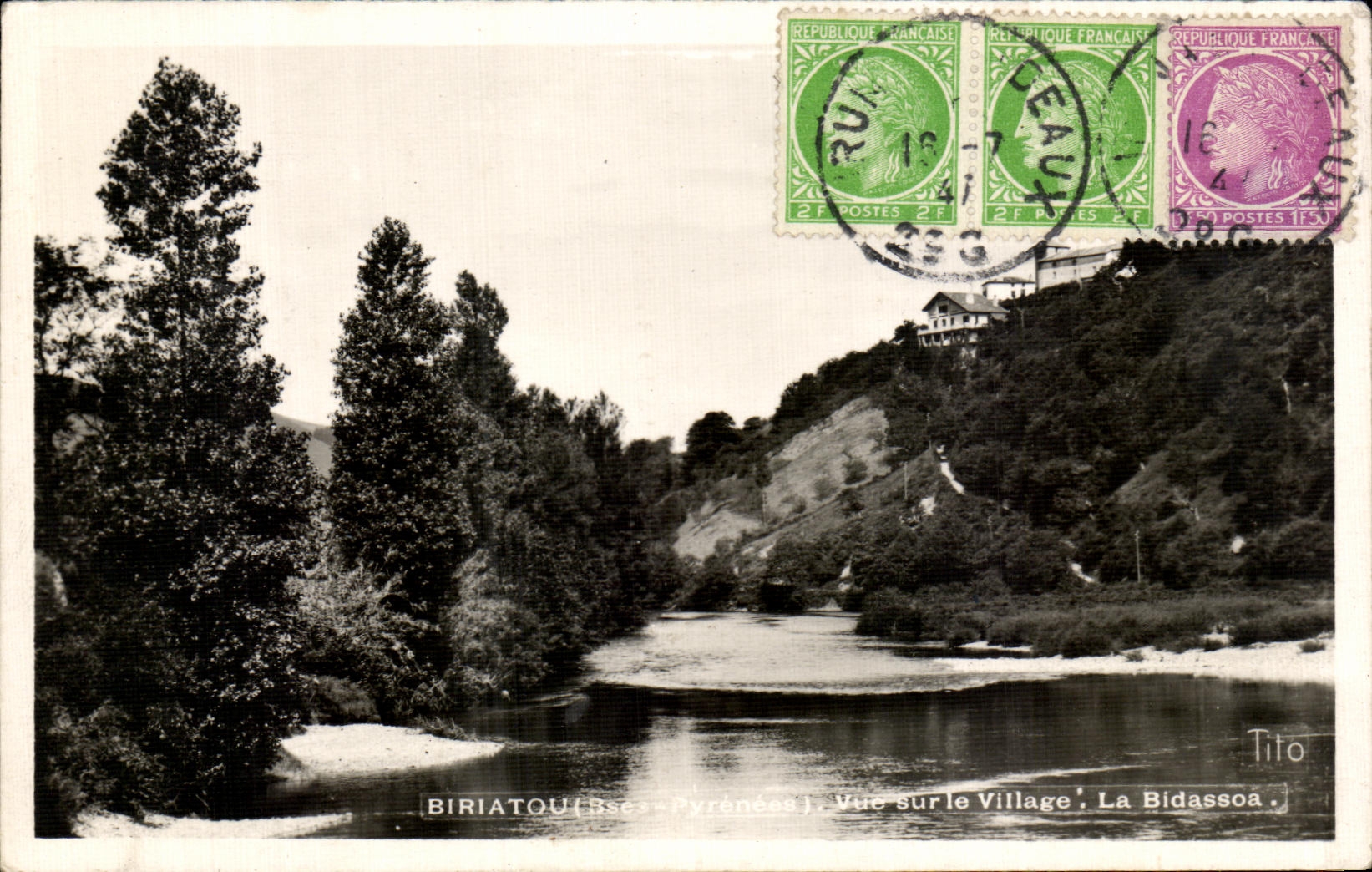 CPSM Biriatou Seen on the village Bidassoa