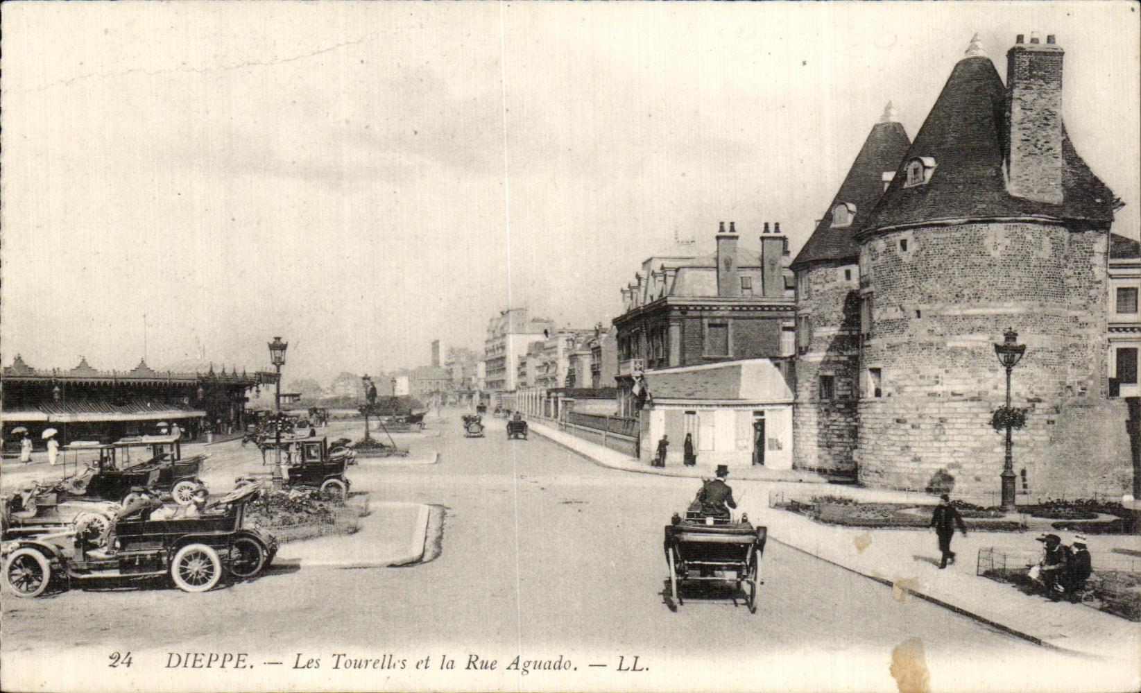Torrecillas y la calle Aguado de CPA Dieppe del automovil