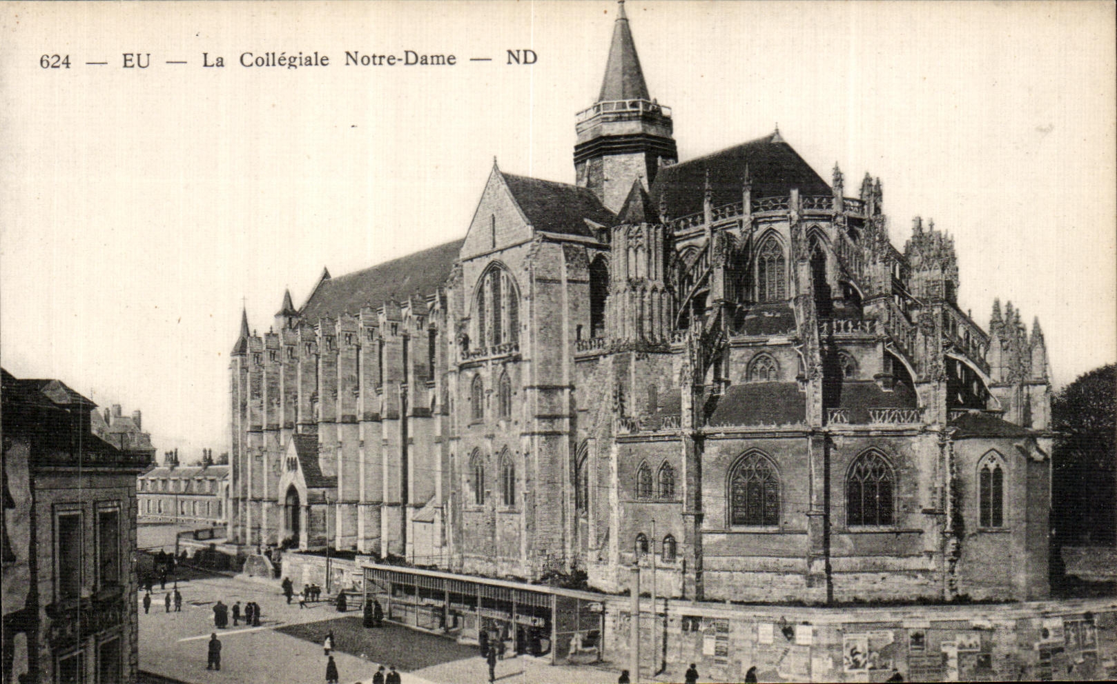 CPA Eu La collegiale Notre Dame