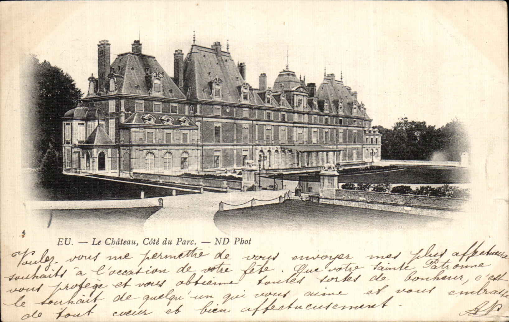 CPA Eu Le Chateau Cote du Parc