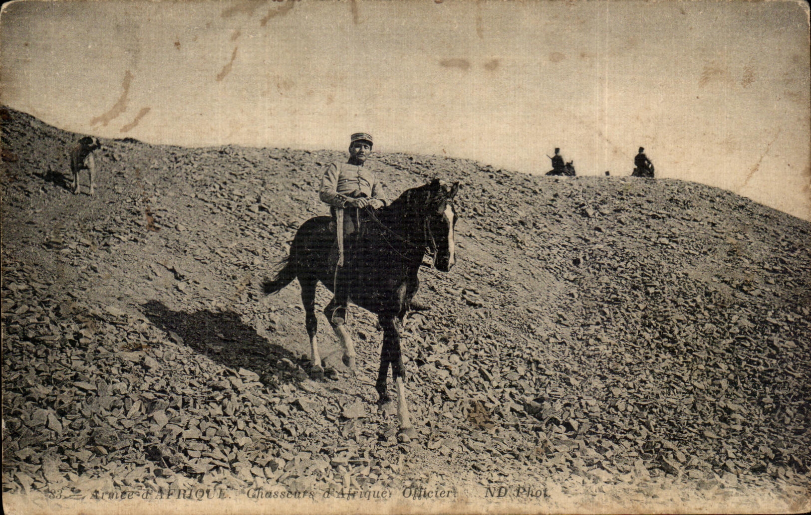 Armed CPA Africa Hunters in Africa Officer Horse Horse Militaria