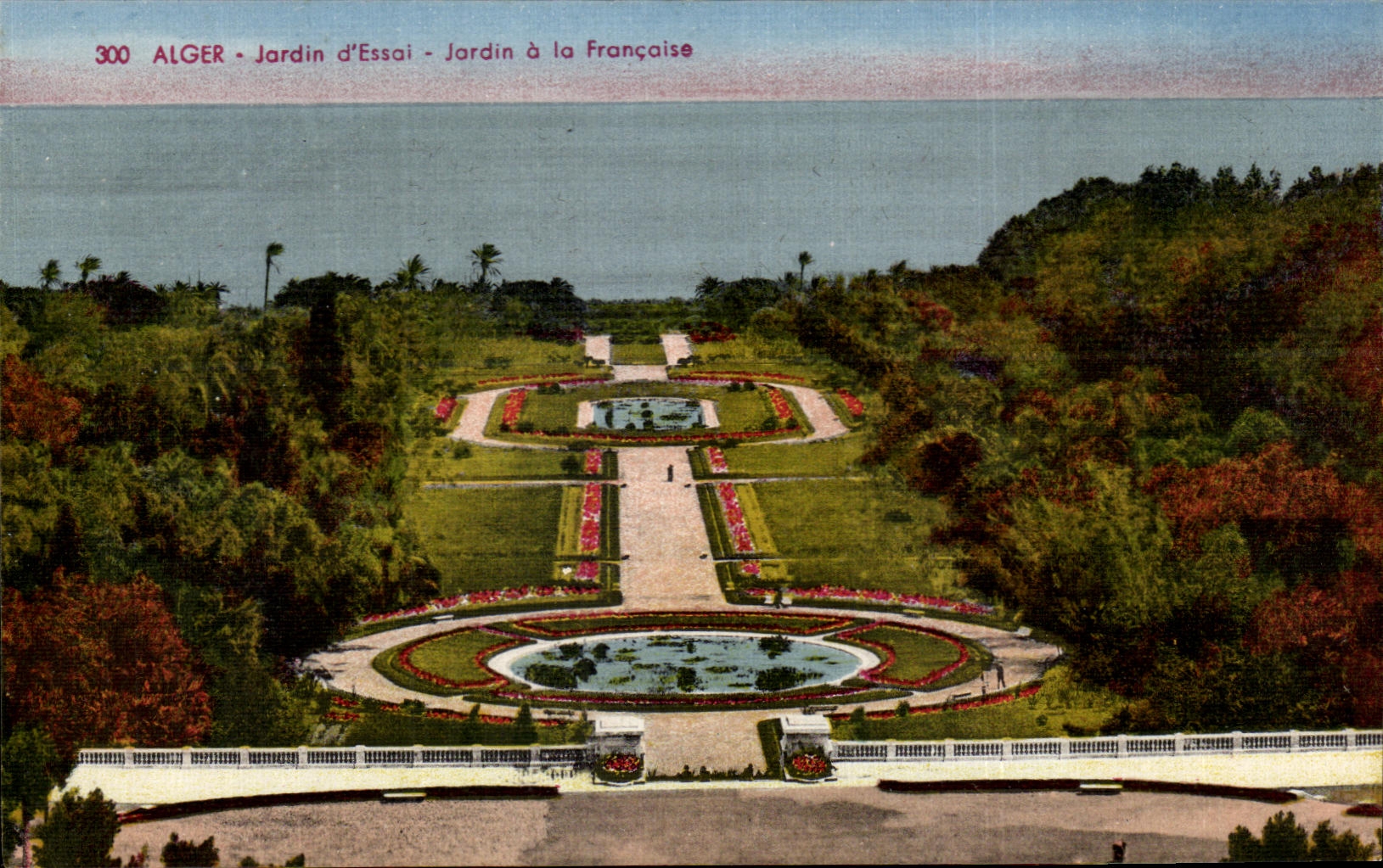 Jardin de la prueba del jardin de CPA Argel con la francesa