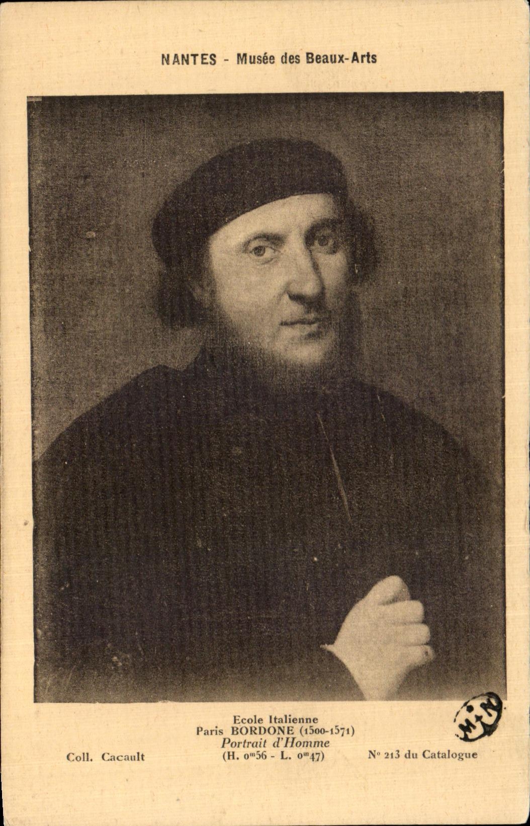 CPA Nantes Museum of Beautiful arts Paris Bordone Portrait man