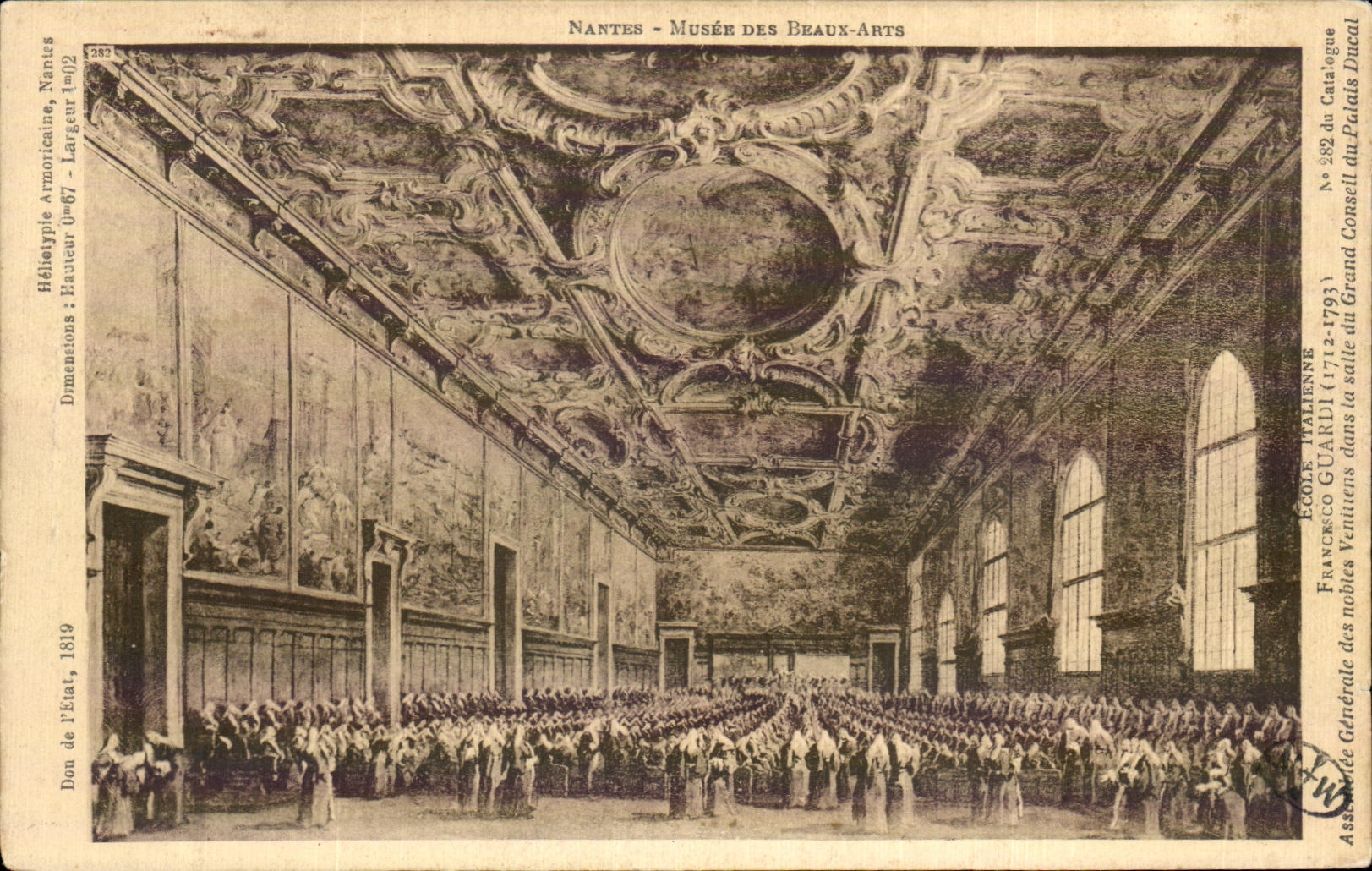 CPA Nantes Musee Of Beautiful Guardi Arts Assembles general noble Venitiens in the room of the large Venice council