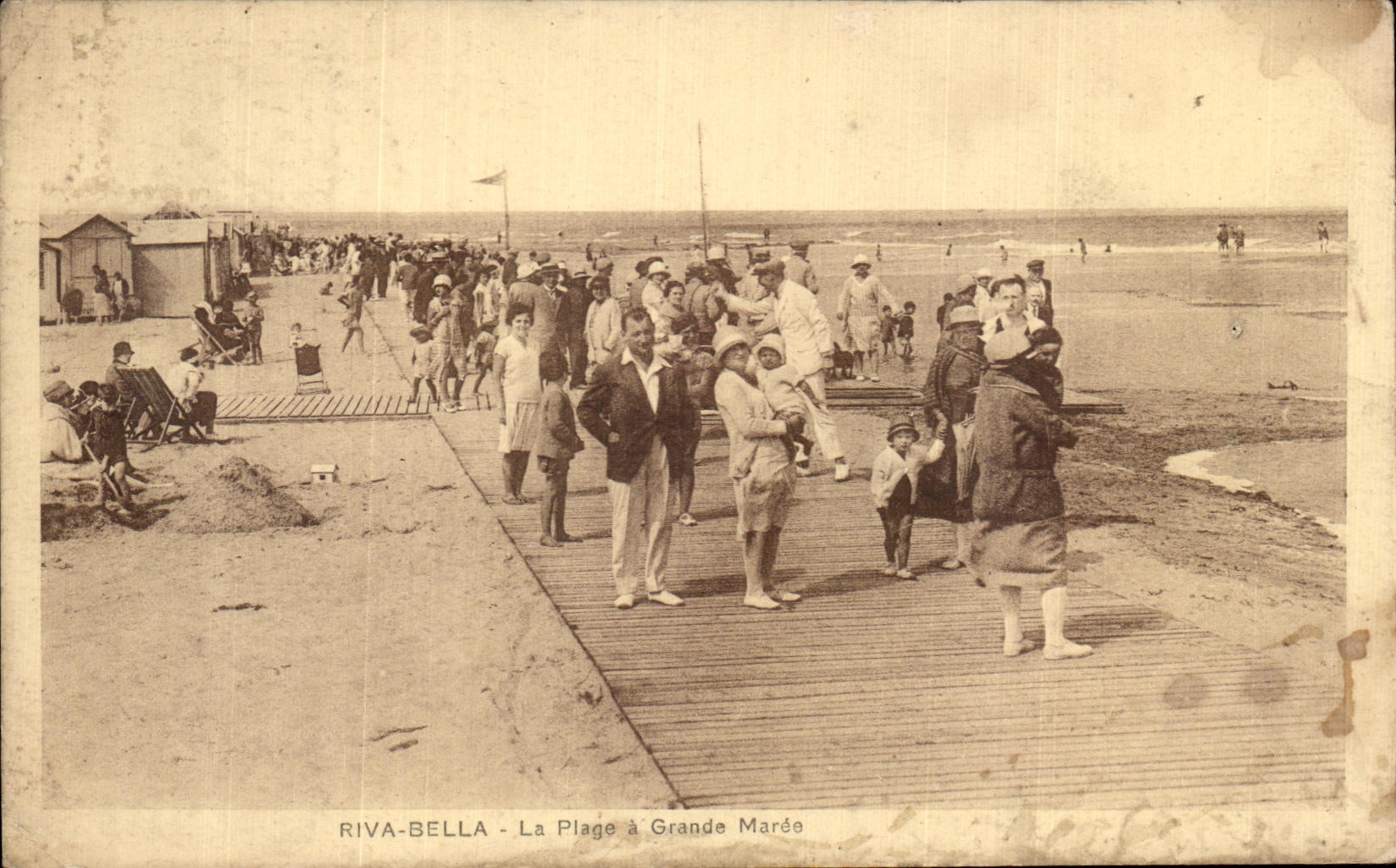 CPA Riva Bella La Plage Grande Maree