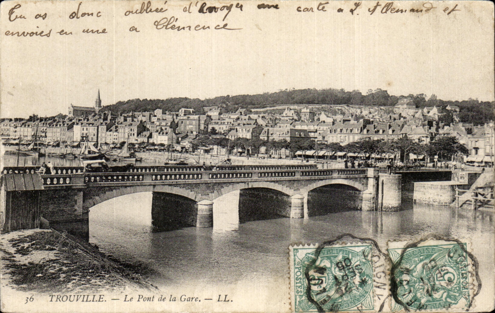CPA Trouville La Pont de la Gare