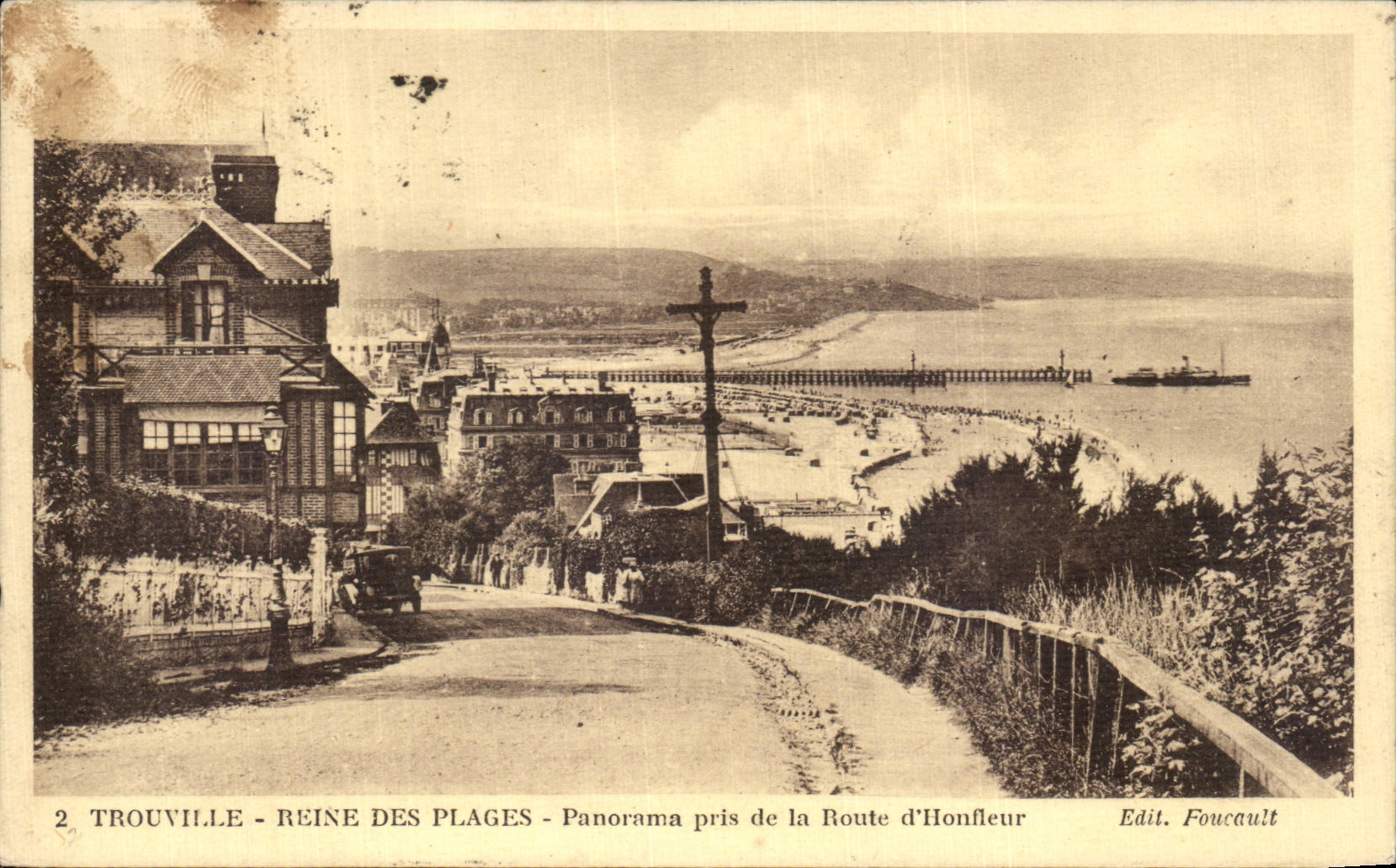 CPA Trouville Reine des Plages Panorama pris de la Route d Honfleur