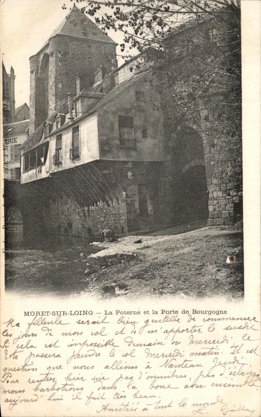 CPA Moret on Loing the Postern and the Gate of Burgundy