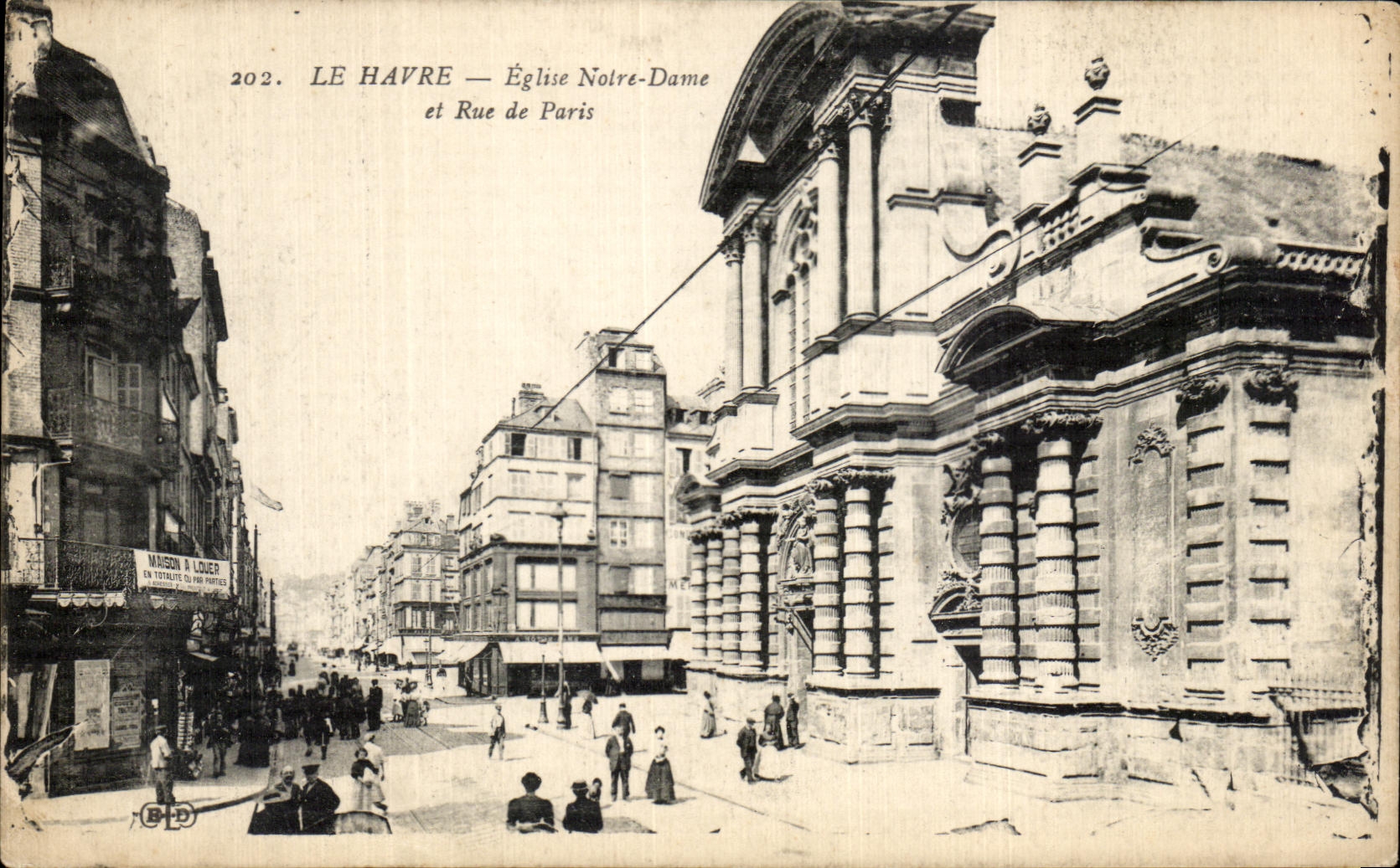 Iglesia de CPA Le Havre Notre Dame y ruda de Paris