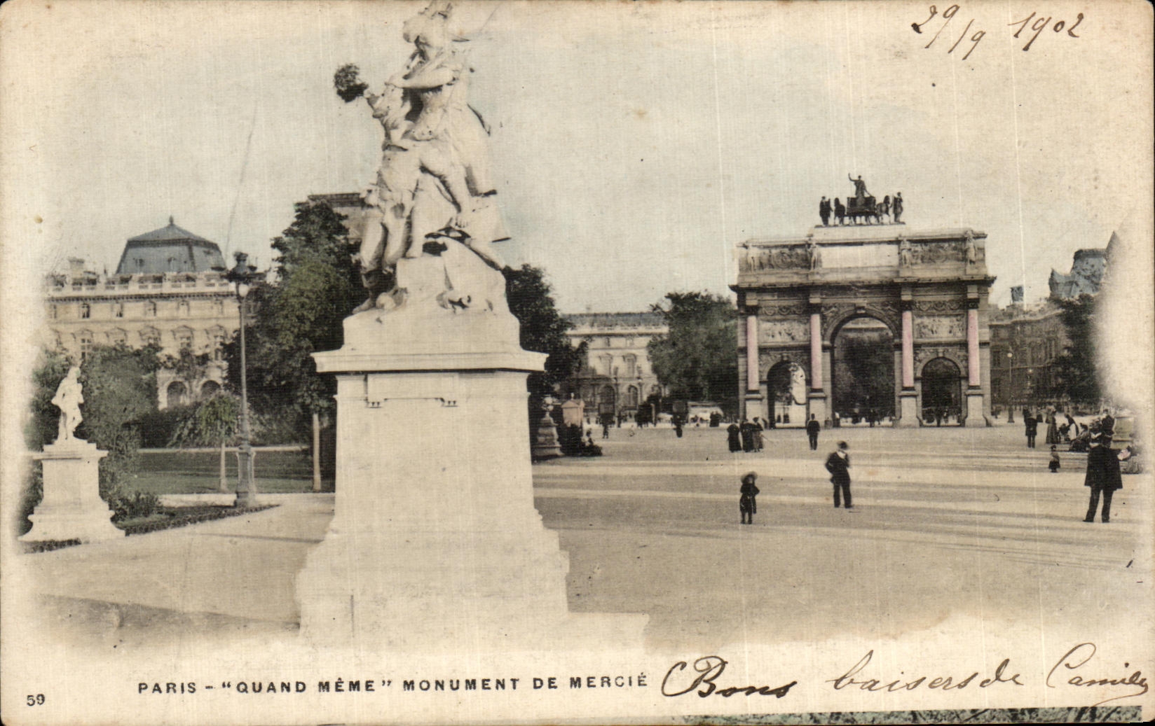 Monumento de CPA Paris sin embargo de la lumbrera del mercie