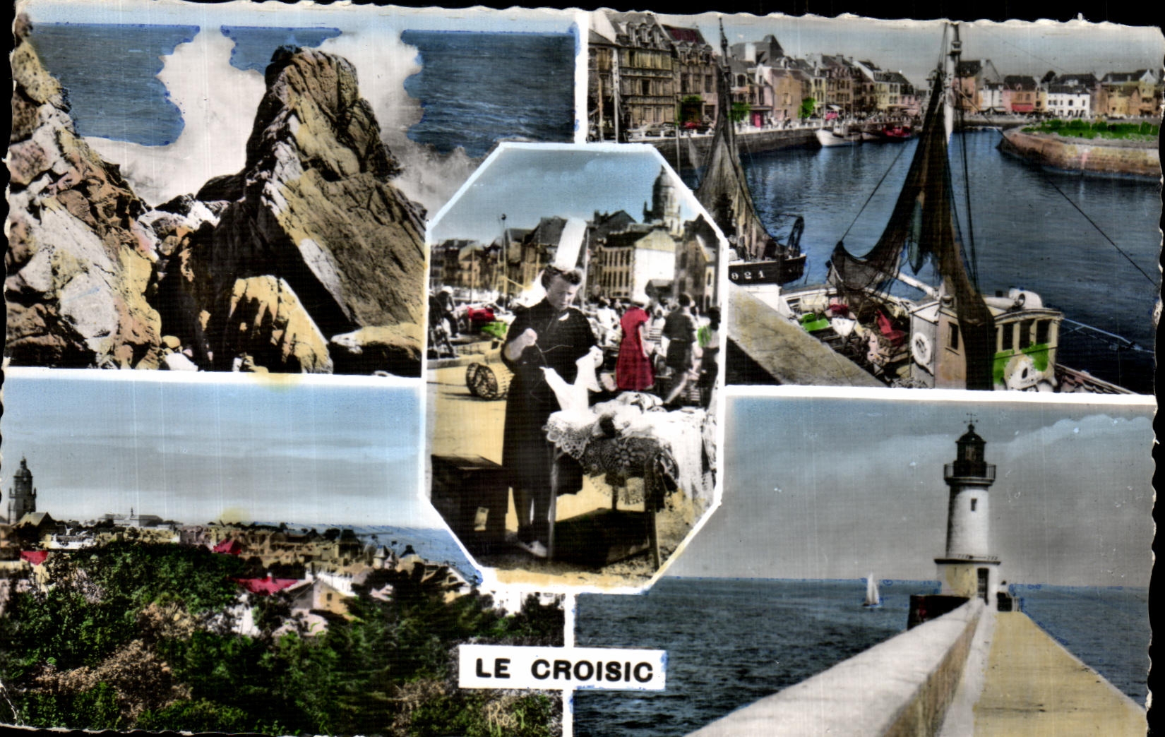 CPA Croisic the great dimension the lacemaker View the Lighthouse headlight