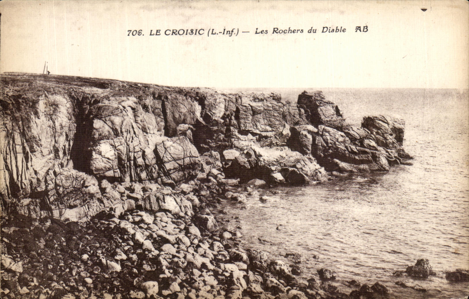 CPA Croisic (the Loire inf) Rocks of the Devil