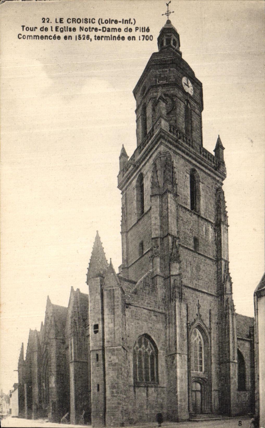 CPA Croisic (the Loire Inf) Turn of I Nore Church Rams Pity