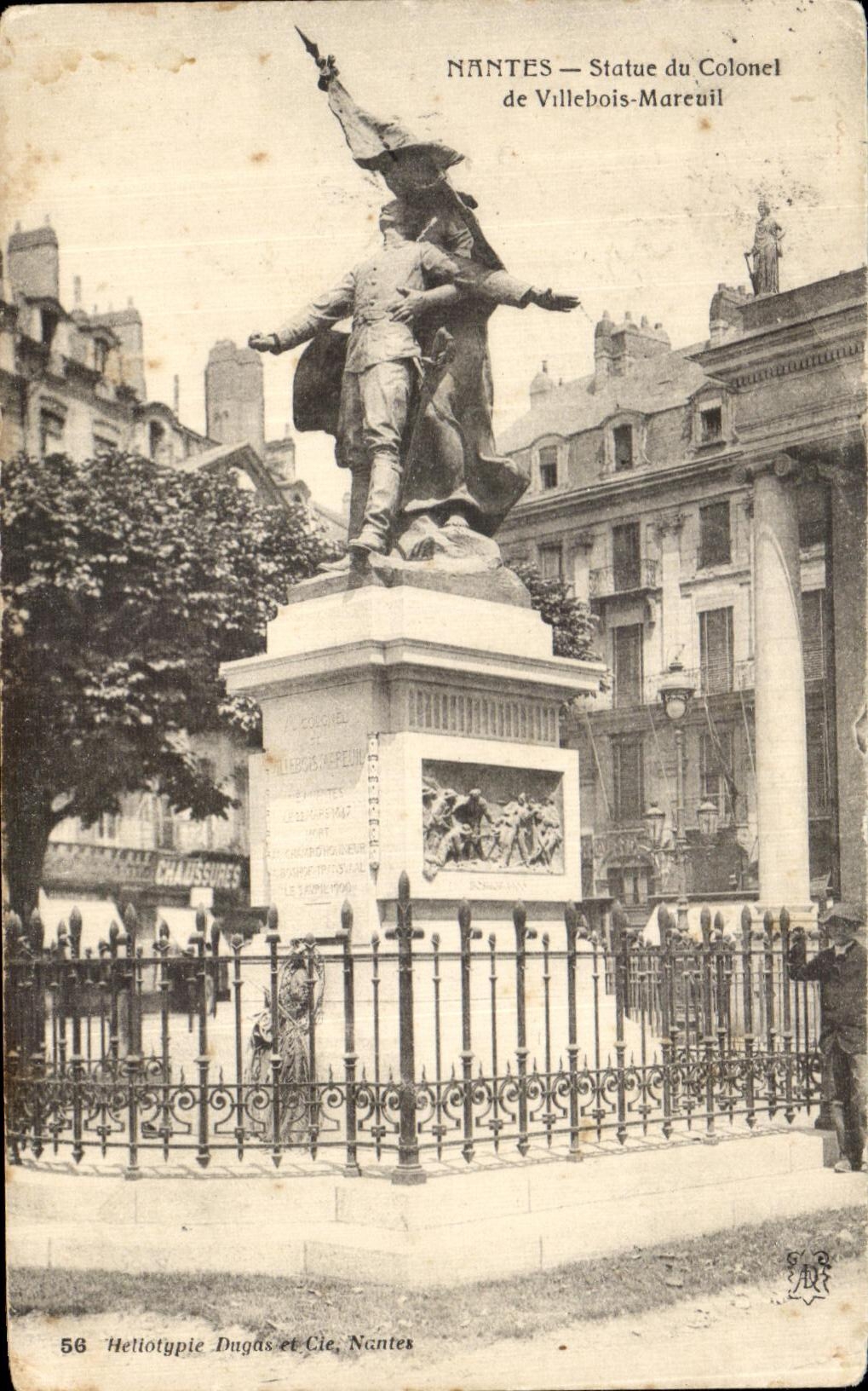 CPA Nantes Statue of Colonel de Villebois Mareuil
