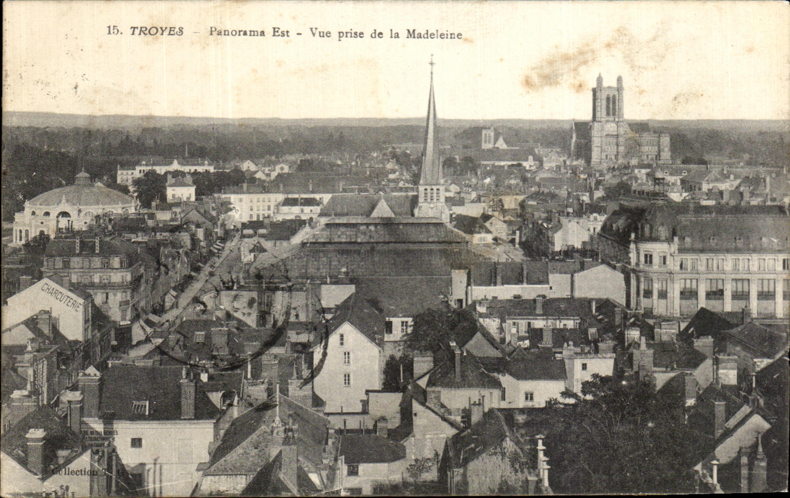 CPA Troyes Panorama Is Seen from of the Madeleine