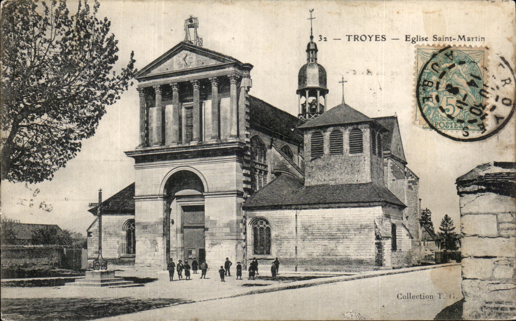 CPA Troyes Church Saint Martin