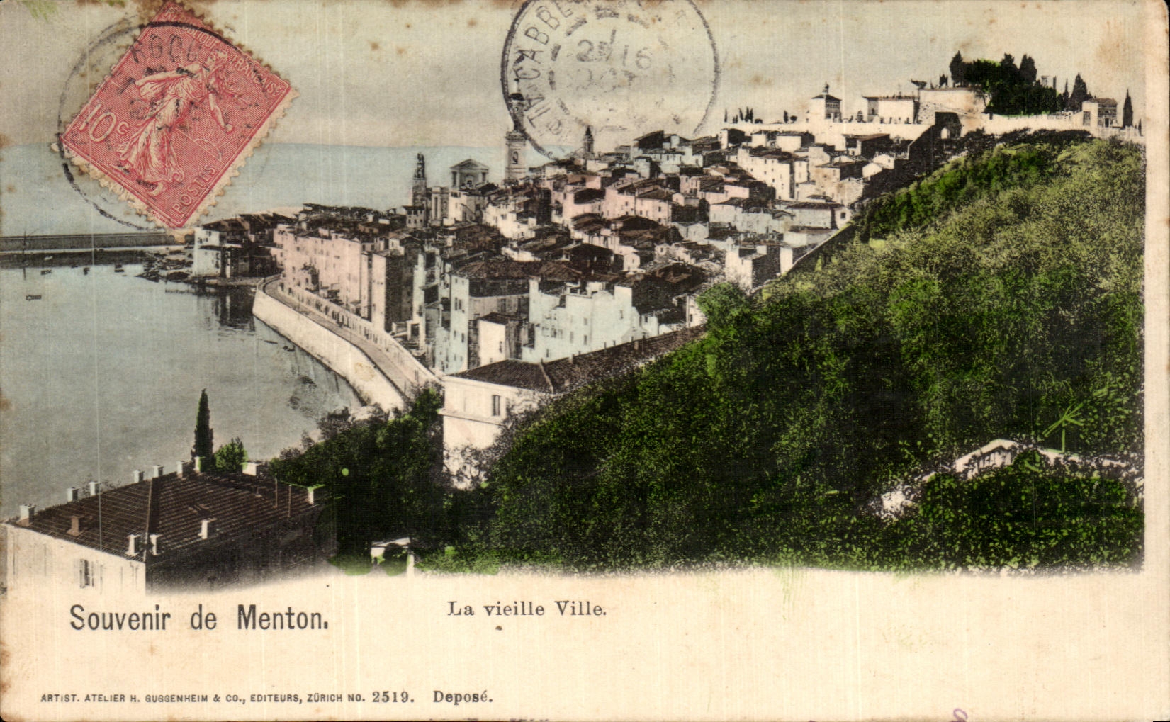 CPA Souvenir de Menton La vieille ville