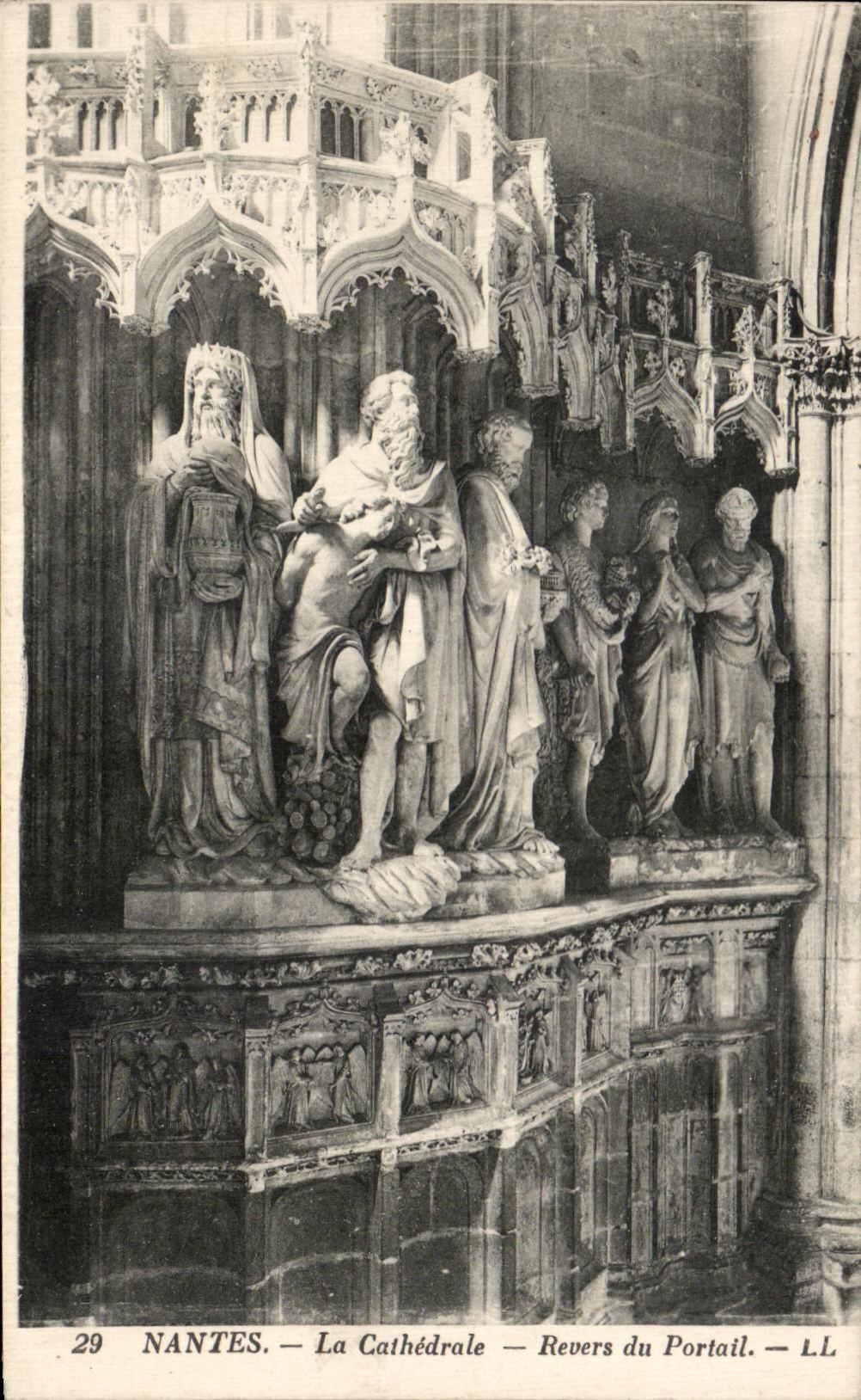 CPA Nantes the Cathedral Reverse Of the Gate