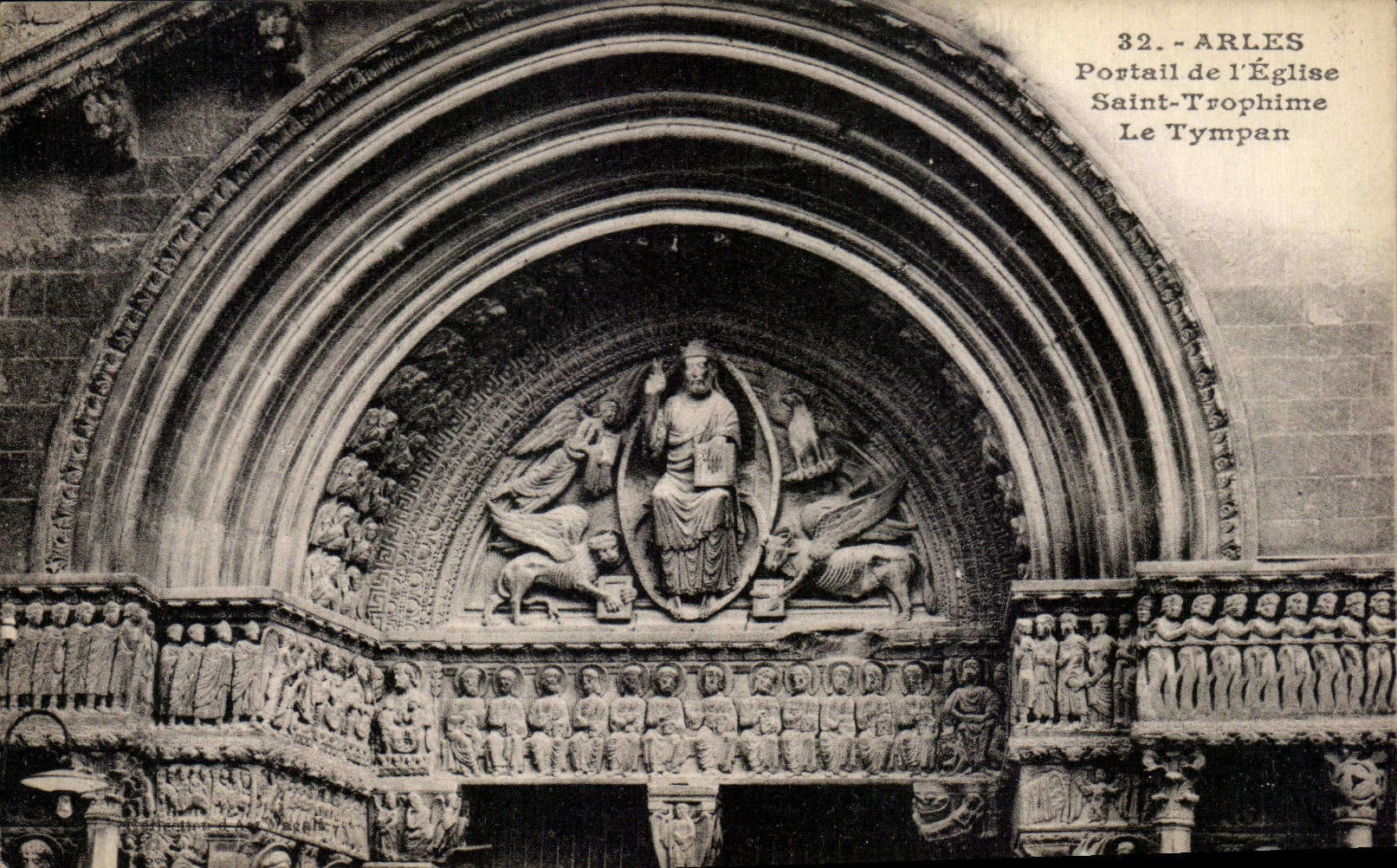 CPA Arles Gate of I Church Saint Trophime Saint Trophime the Tympanum
